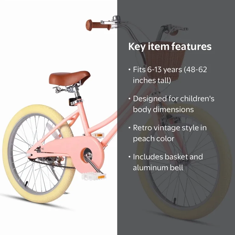 Vollsch 20 Inch Little Kids Bike for Age 7-15 Years Old Girls