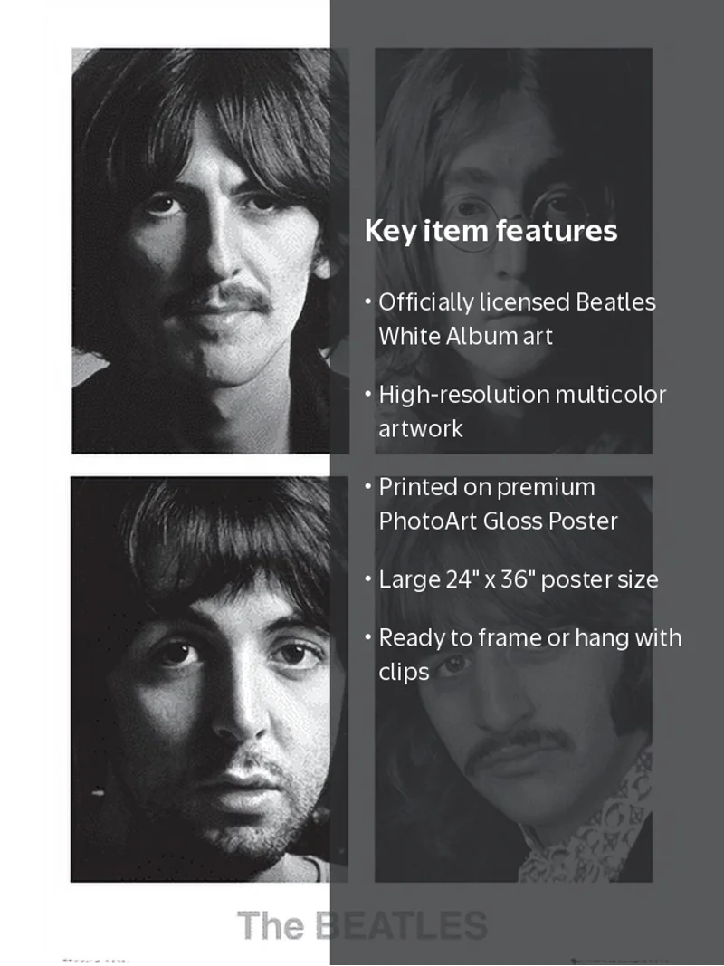 24X36 The Beatles - White Album Wall Poster, 24