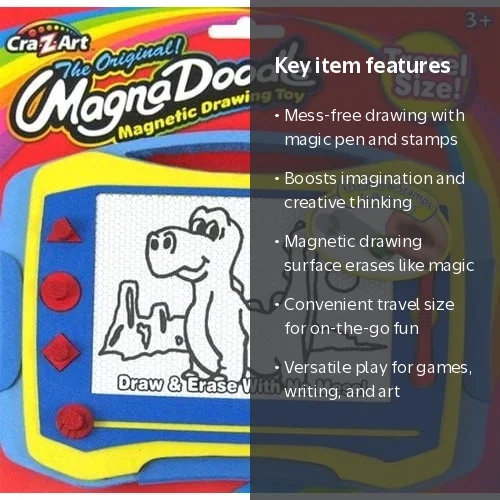 Cra-Z-Art Travel Magna Doodle Magnetic Drawing Toy, Children Ages