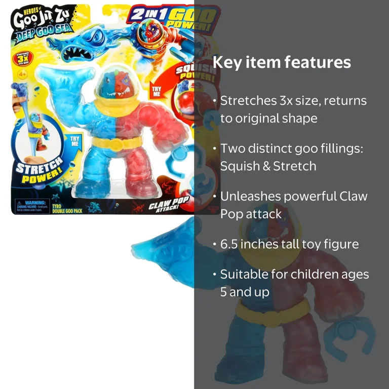 Heroes of Goo JIT Zu Deep Goo Sea Coffret Héros Squidor Figurine Super- Souple Remplie d'Une Substance Visqueuse Attaque Ventouse Étire Ton Héros Jusqu'à Trois Fois sa Taille Heroes of Goo JIT Zu Deep Goo Sea Coffret Héros Squidor Figurine Super- Souple Remplie d'Une Substance Visqueuse Attaque Ventouse Étire Ton Héros Jusqu'à Trois Fois sa Taille