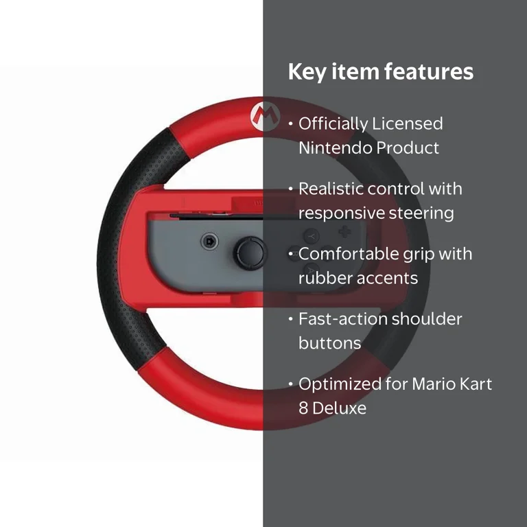 HORI Nintendo Switch Joy Con Racing Wheel Mario Version - Walmart.com