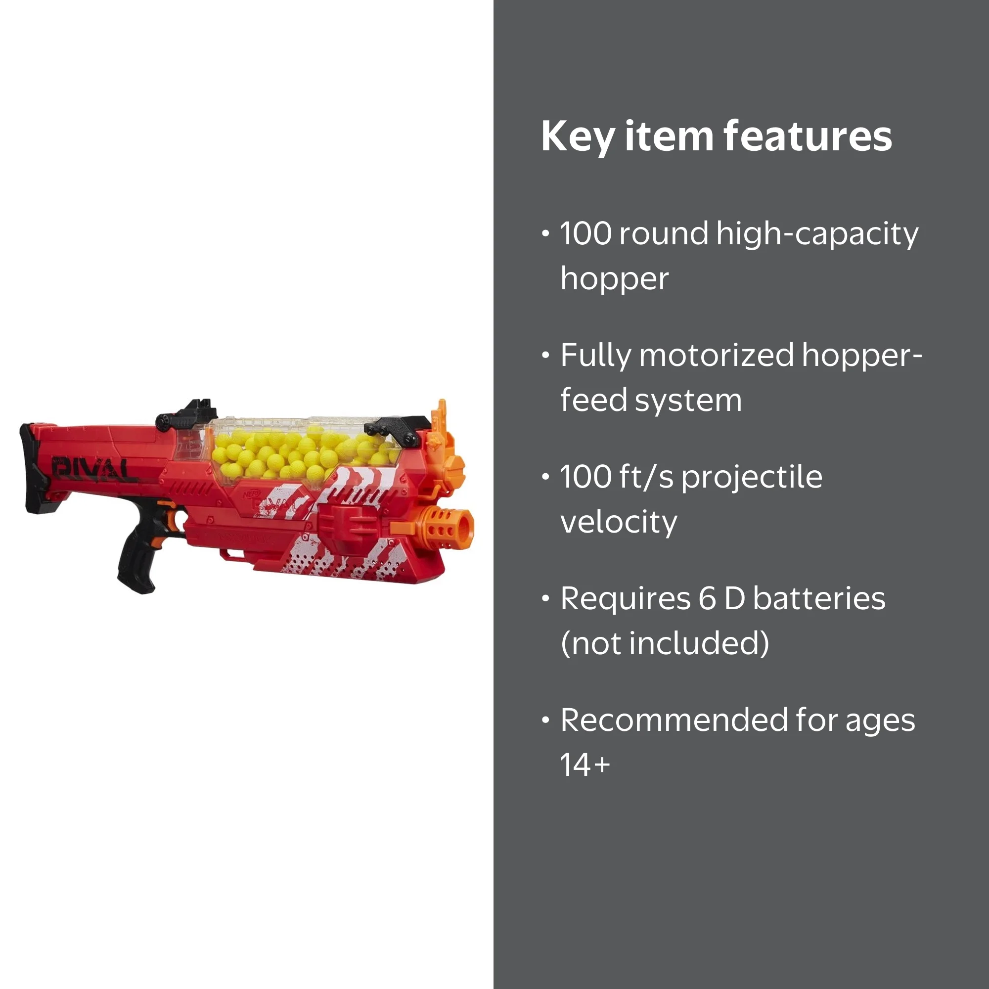 Nerf Rival High-Capacity Nemesis MXVII-10K, Fully Motorized