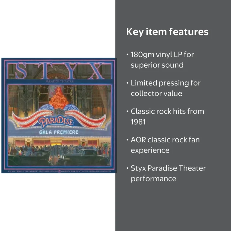 Styx - Paradise Theater - Music & Performance - Vinyl - Walmart.com