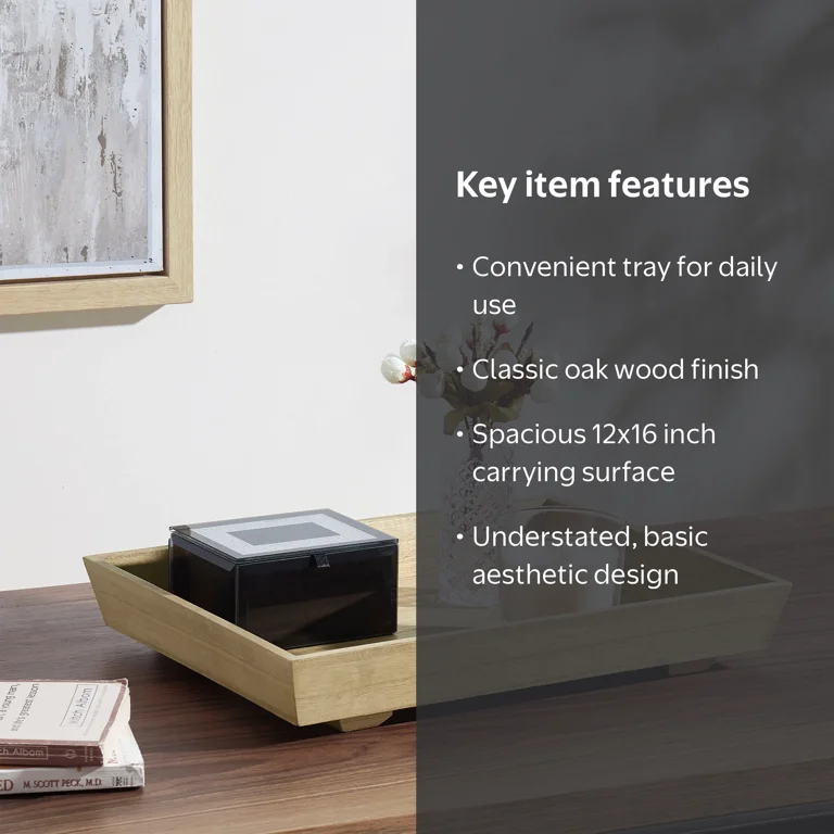 Mainstays Basic Wood Tray, 12