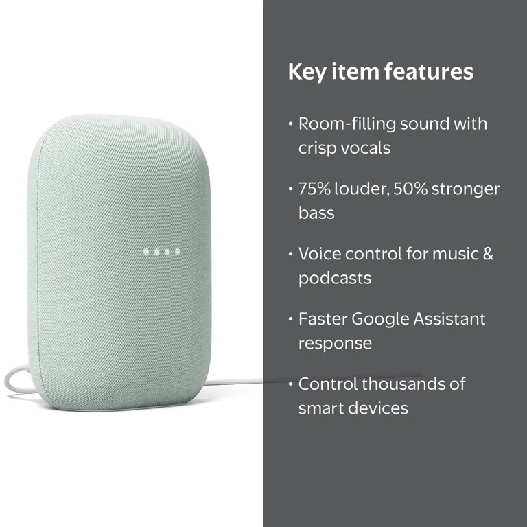 Google Nest Audio - Smart Speaker with Google Assistant - Sage