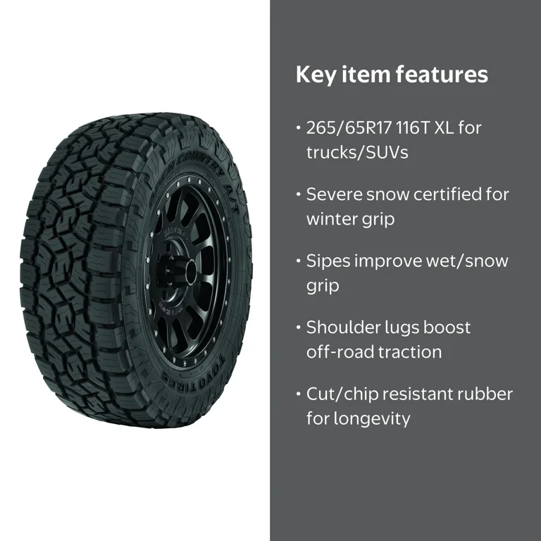 Toyo, All Terrain Tire, 265/65R17 116T XL, Off-Road Performance