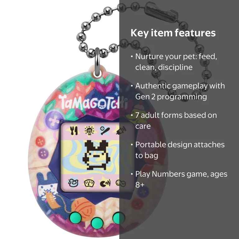 Tamagotchi, Digital Pet, Original Tama Sewing, includes battery