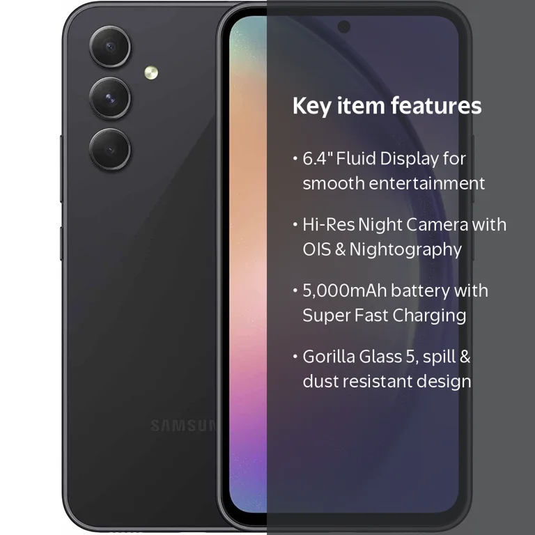USA SAMSUNG Galaxy A54 5G A Series, Unlocked Android, 128GB, 6.4