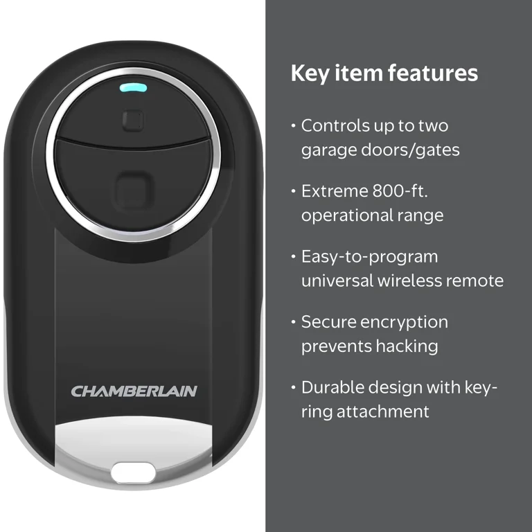 Chamberlain MC100-P2 Mini Black Universal Garage Door Remote