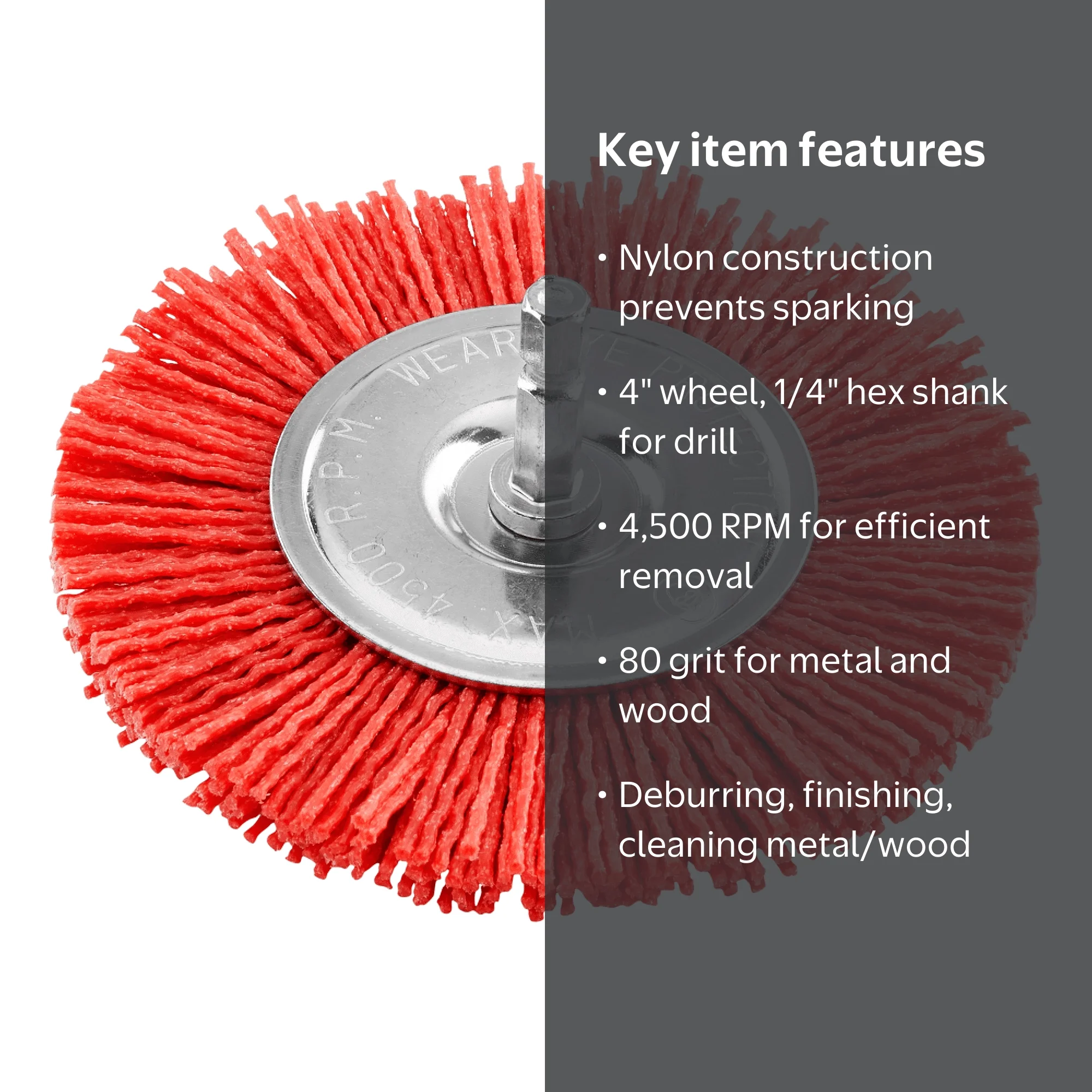 HART 4-inch Nylon Abrasive Wheel (Cleaning and Polishing