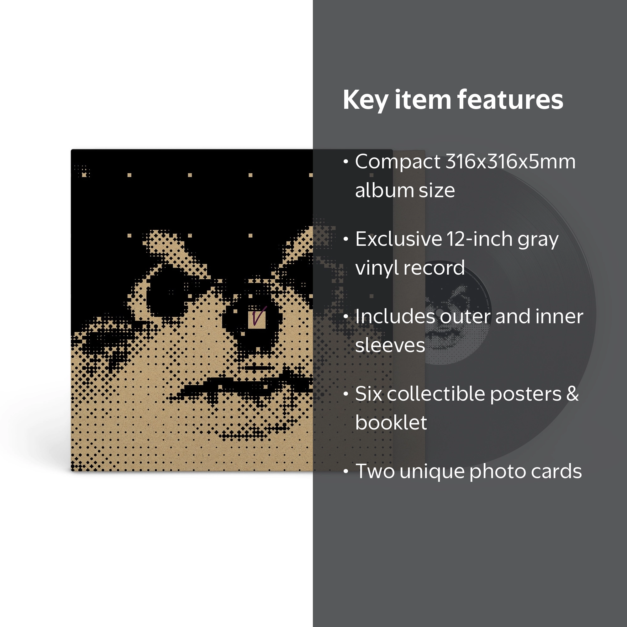 Bighit Music, V 'Layover' Vinyl, Limited Gray Vinyl, Poster Set