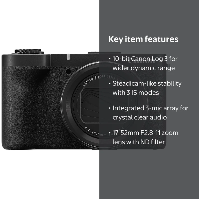 Canon, Digital Camera, V1, Video-First, 4K30, CMOS Sensor