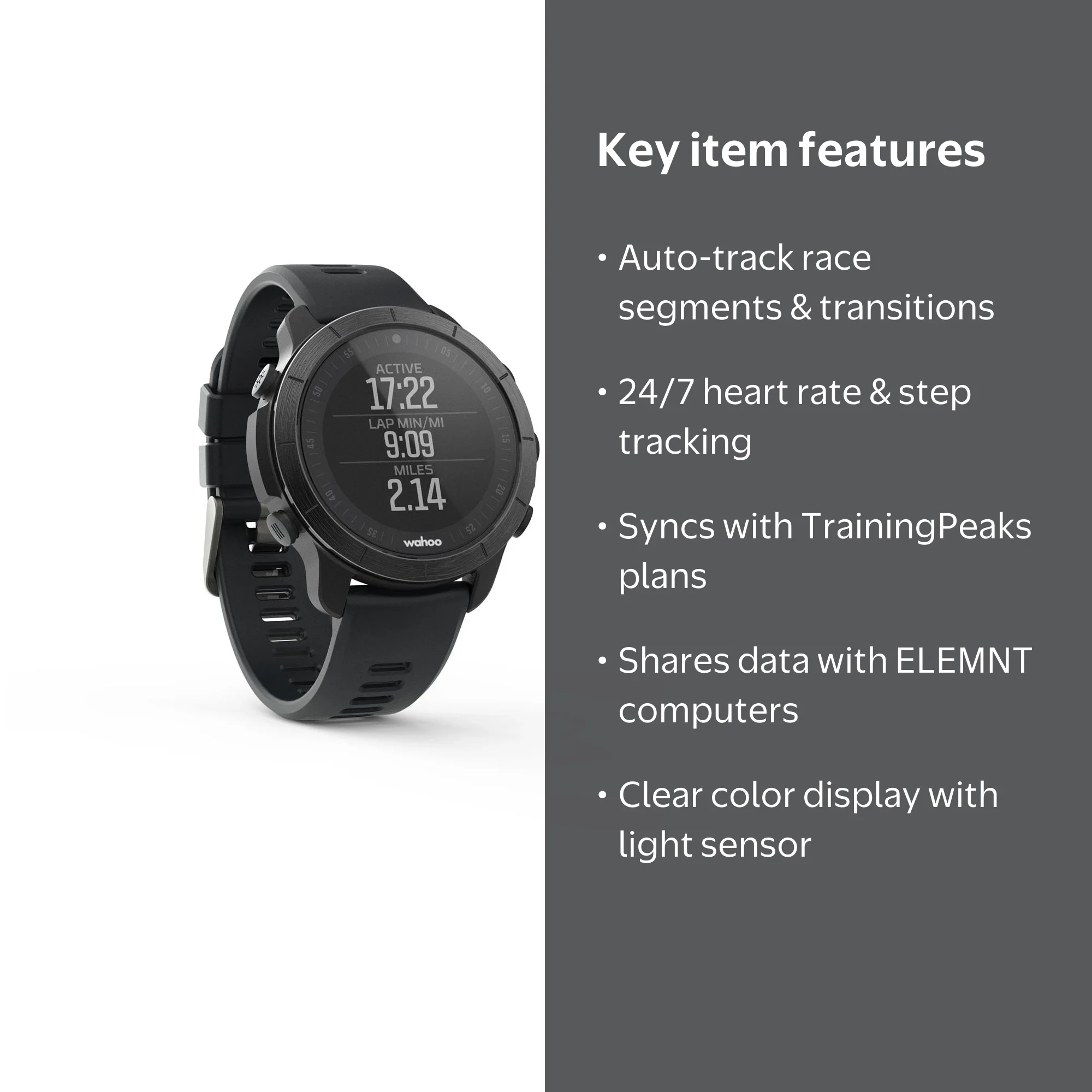 Wahoo ELEMNT Rival Running/Multisport GPS Smartwatch - Walmart.com