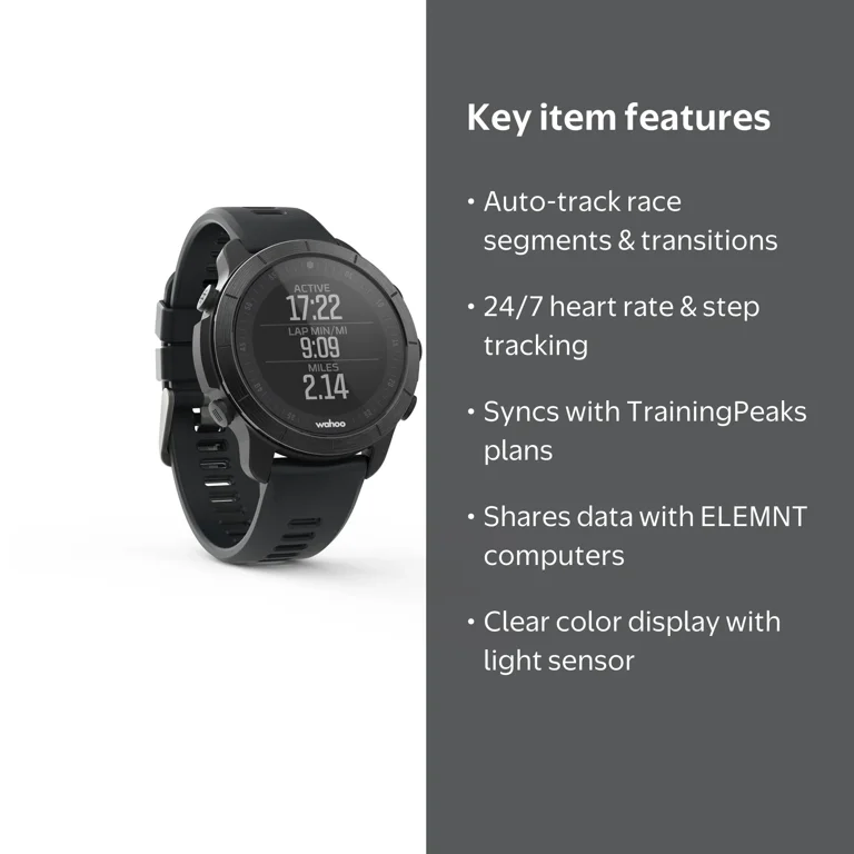 Wahoo ELEMNT Rival Running/Multisport GPS Smartwatch - Walmart.com