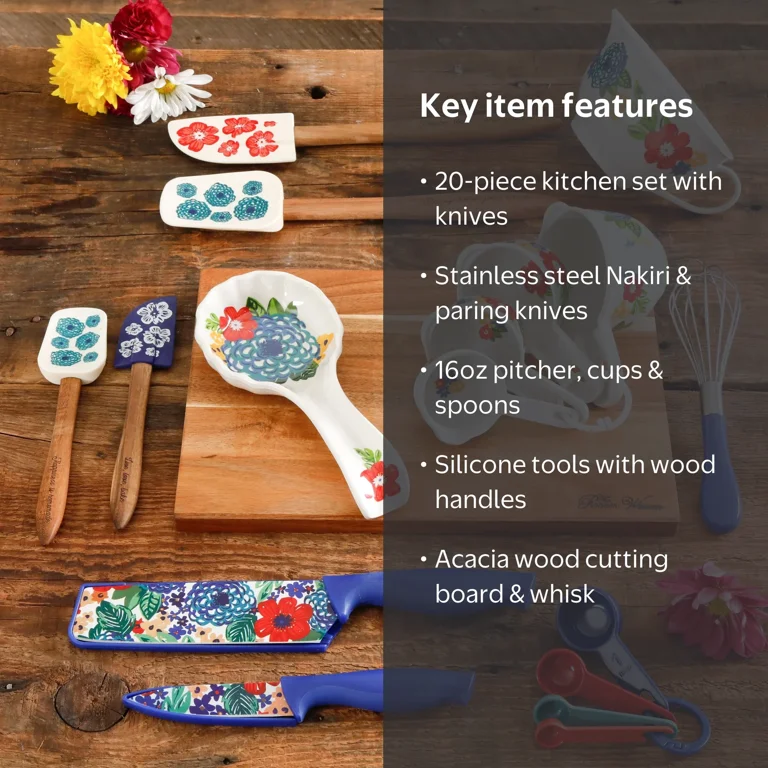 Free Shipping! The Pioneer Woman Dazzling Dahlias 20-Piece Kitchen Free Shipping! The Pioneer Woman Dazzling Dahlias 20-Piece Kitchen