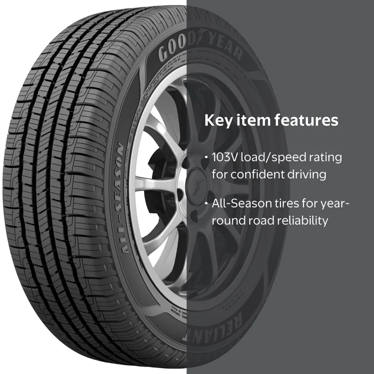Goodyear, All-Season Tire, 235/60R18 103V, Reliable Water