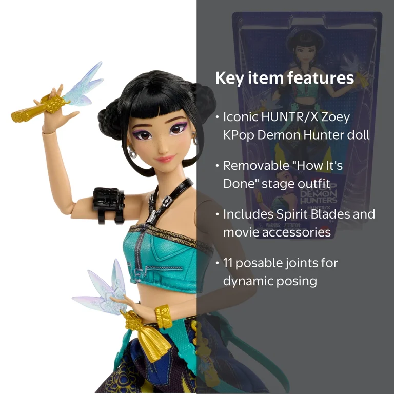 KPOP DEMON HUNTERS, HUNTR/X Zoey Fashion Doll, Mini, Black