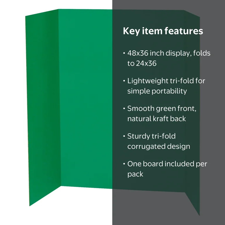 Pacon, Tri-Fold Presentation Board, 48