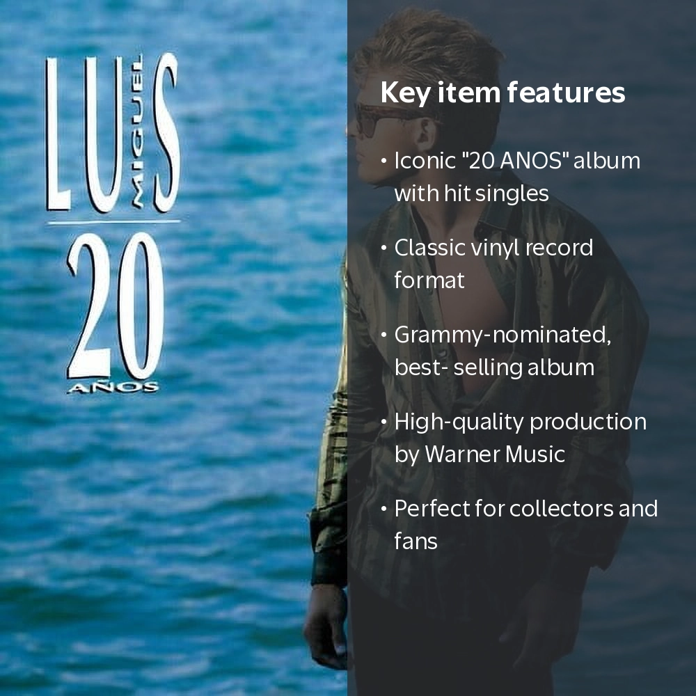 Luis Miguel, Vinyl Record, 20 Años, Music & Performance - Walmart.com
