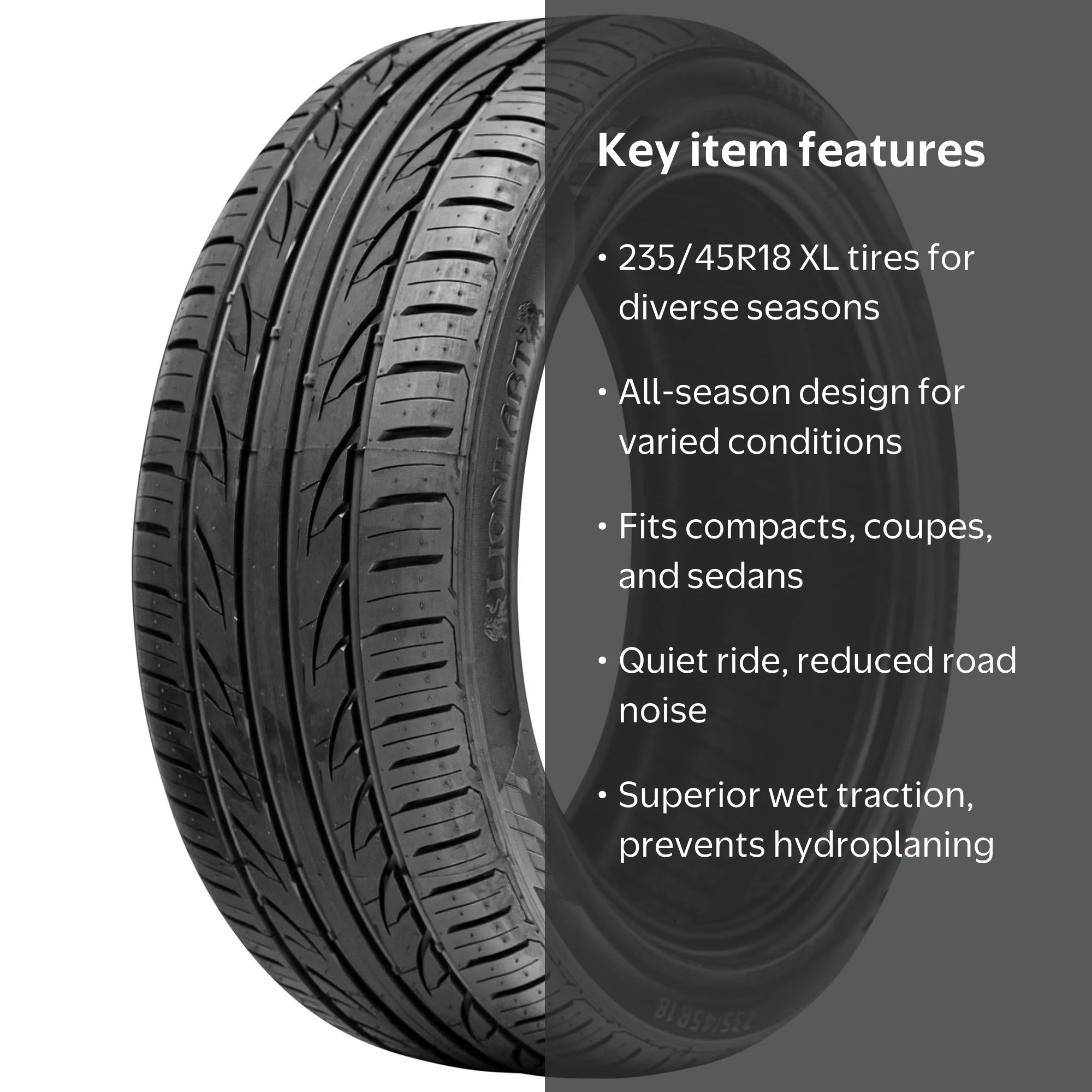 Lionhart All-Season Tire 235/45ZR18 98W XL, LH-503, Superior