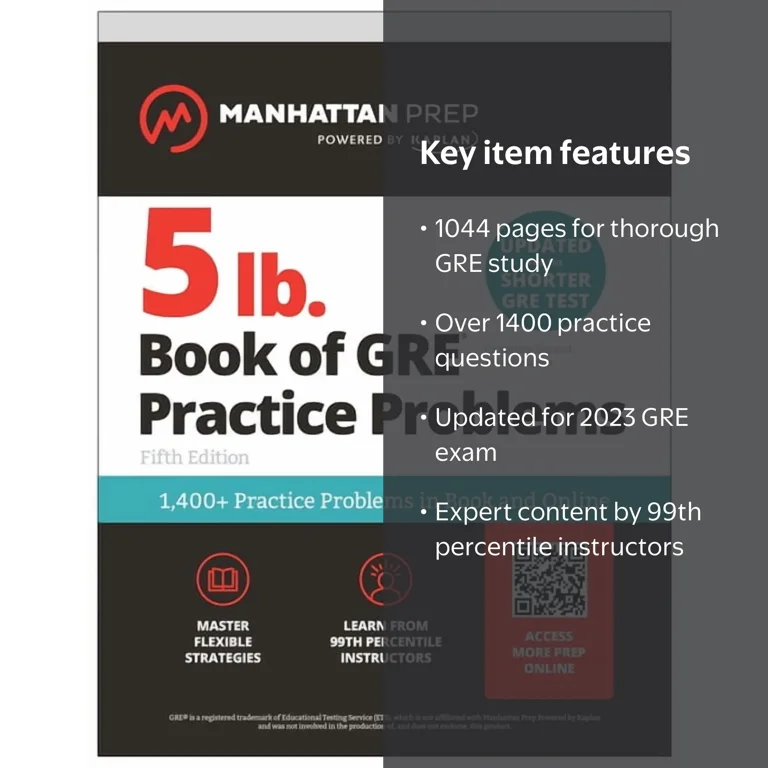 Manhattan Prep 5 LB 5 lb. Book of GRE Practice Problems: 1,400+