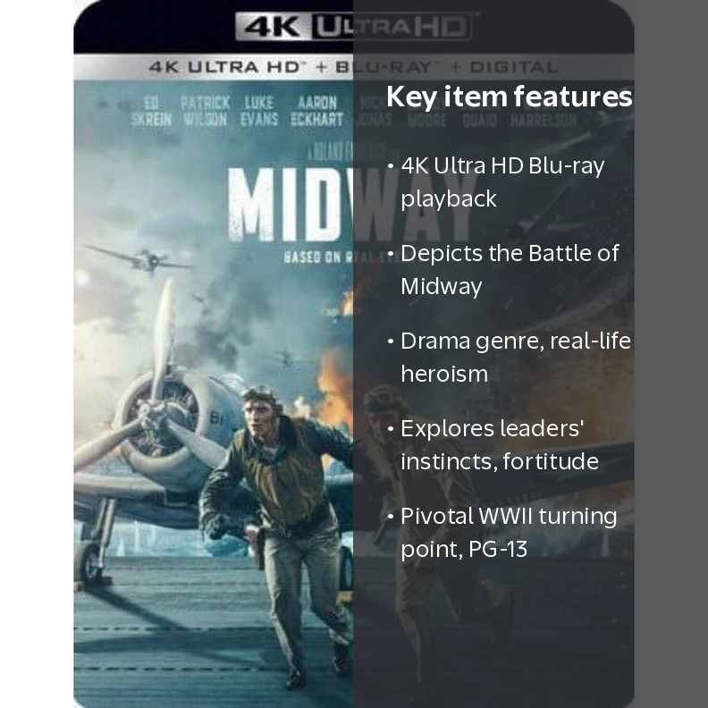 Lionsgate Home Entertainment, 4K Ultra HD Blu-ray, Midway PG-13