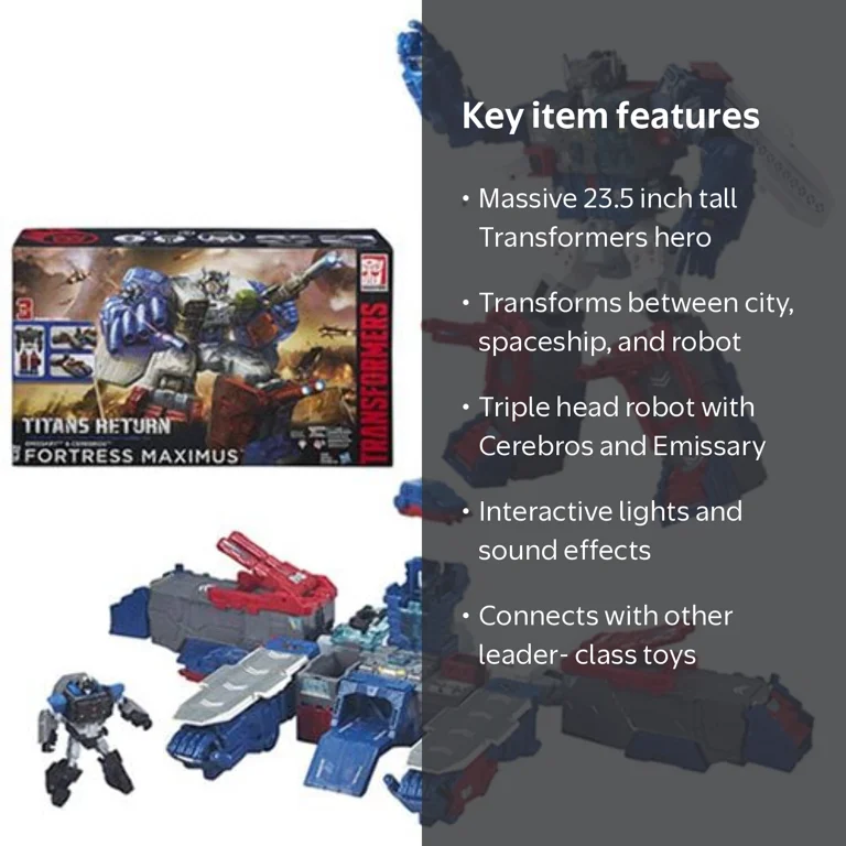 Transformers Generations Titans Return Fortress Maximus, 23.5-inch