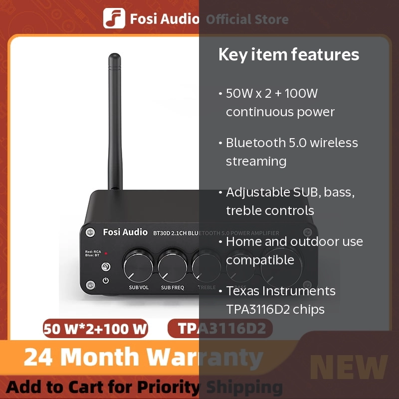 Fosi Audio BT30D Bluetooth Stereo Receiver Amplifier with