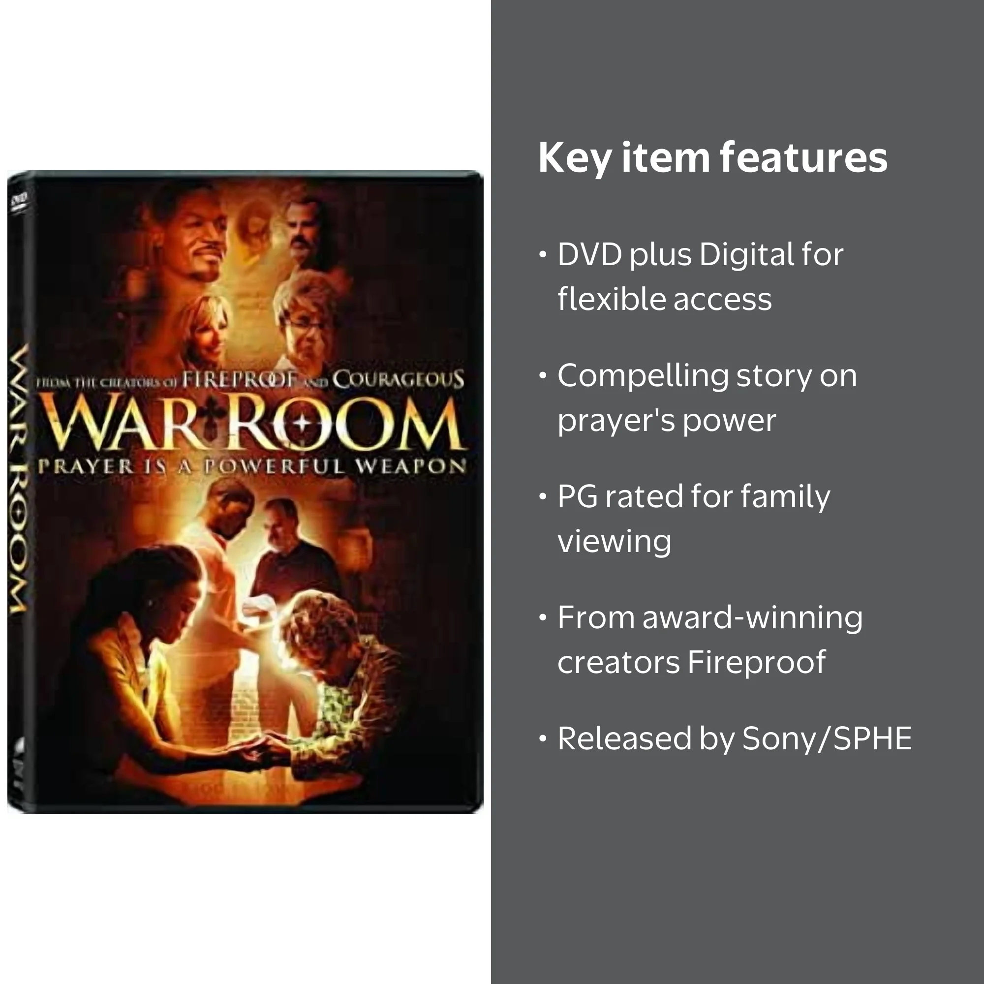 Sony Pictures War Room Movie - A Compelling Drama on DVD - Walmart.com