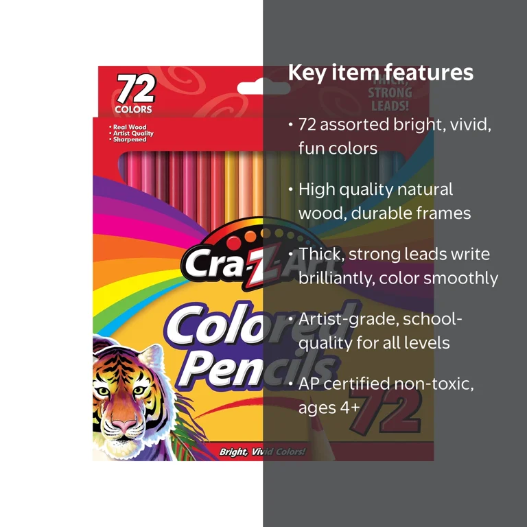 Cra-Z-Art, Colored Pencils, 72 Count, Multicolor, Classic
