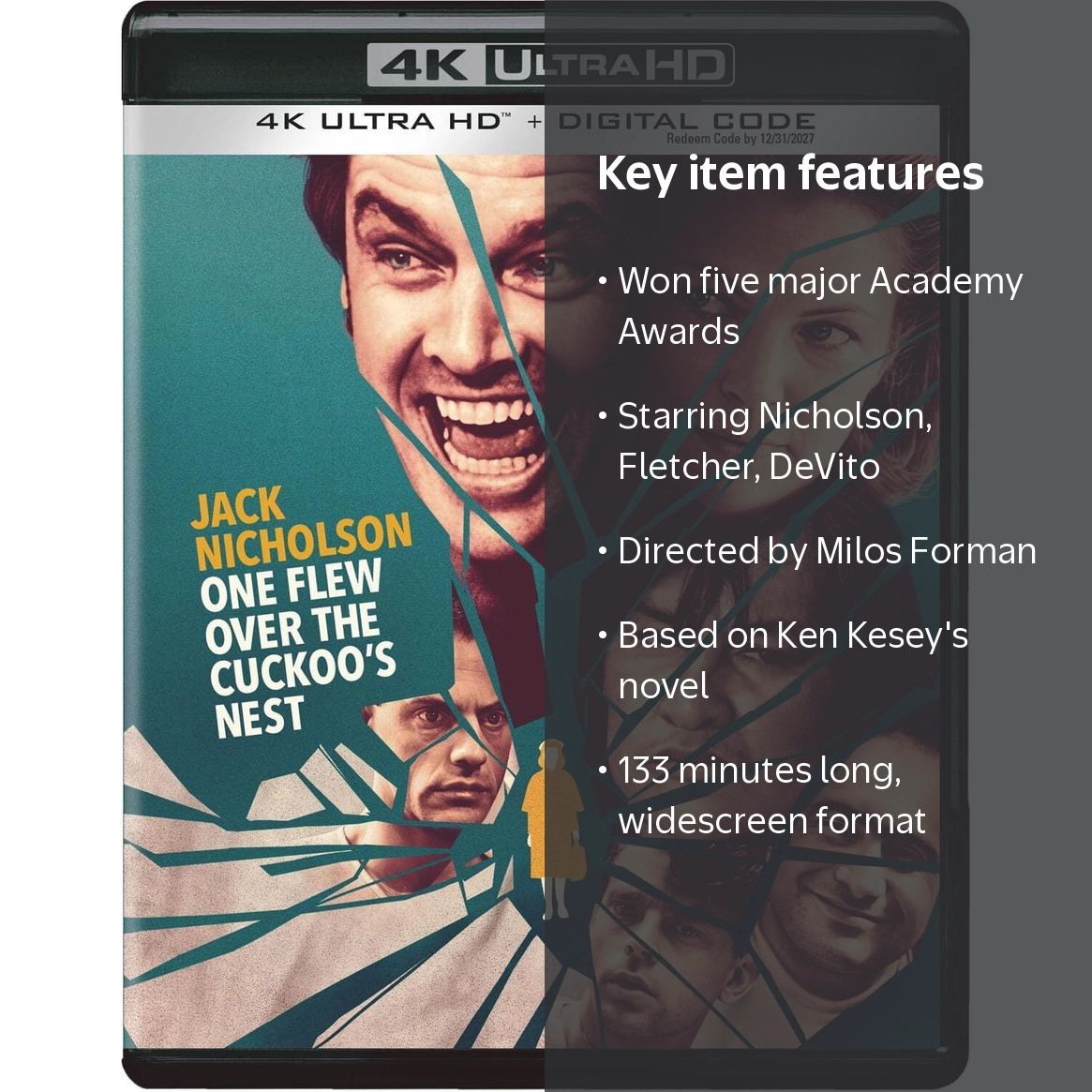 Warner, Movie, One Flew Over the Cuckoo's Nest, R, 133 min