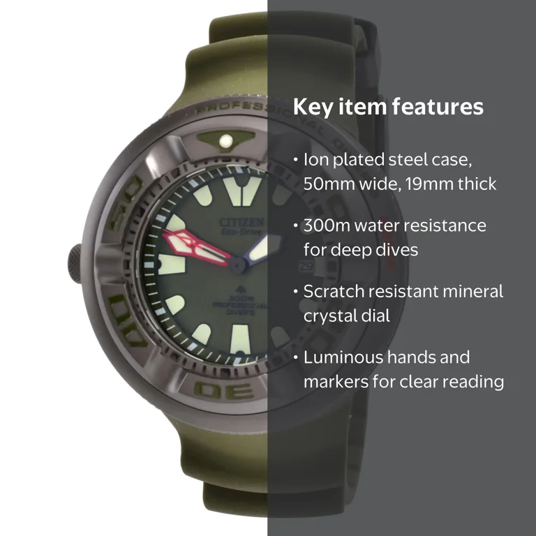 Citizen BJ8057-17X Men's Promaster Marine Olive Green Dial Watch