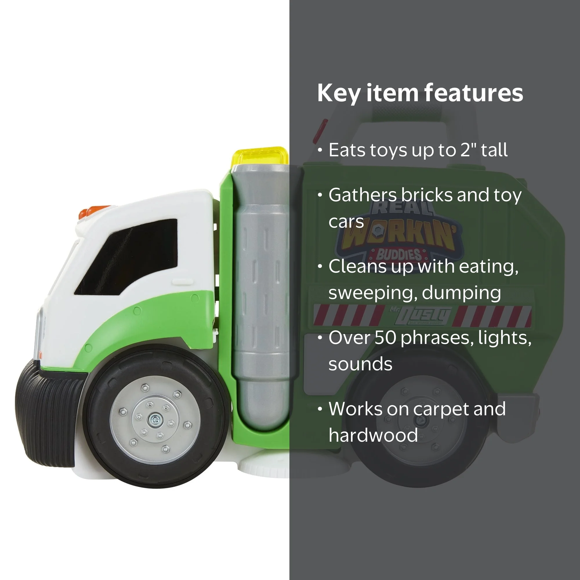 Mr. Dusty Super Duper Toy Eating Garbage Truck, Fun Cleaning with