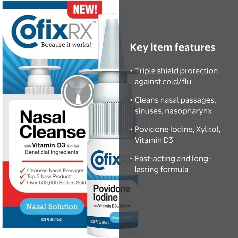CofixRX Nasal Spray - Triple Shield Protection, 0.34 Fl Oz (10 mL