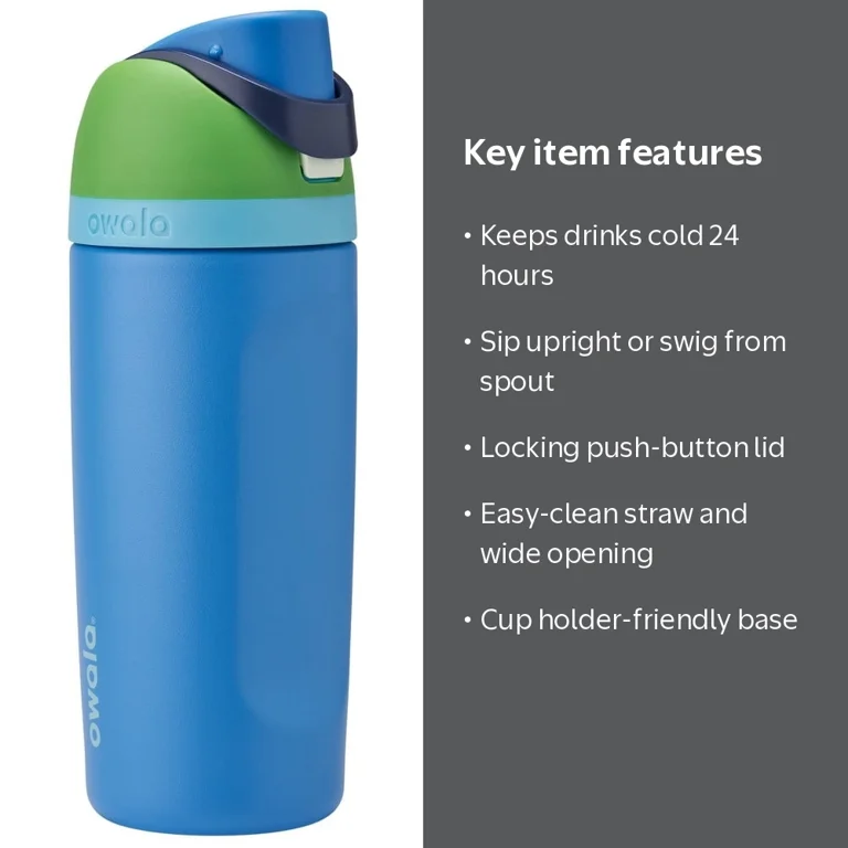 Owala 16oz Kids' FreeSip Stainless Steel Water Bottle - Blue