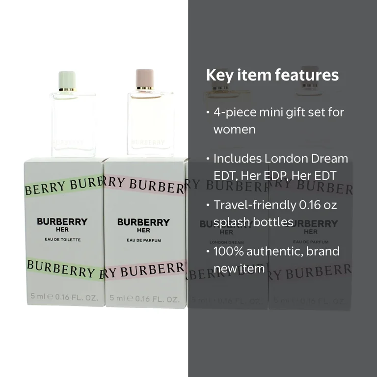 BURBERRY　4点セット 98cm（3Y） Burberry Mini Perfume Set, Her 4 Piece Gift Set, 0.16 oz London