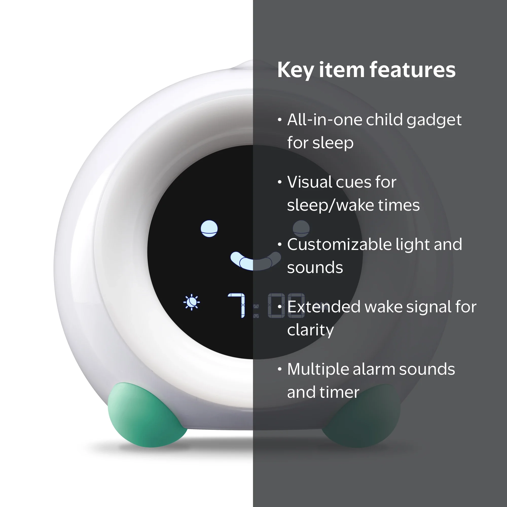 LittleHippo MELLA Sleep Trainer Night Light & Sounds Clock