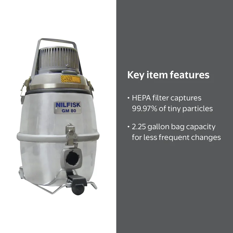 Nilfisk GM-80 Vacuum - Industrial with HEPA (01790132) - Walmart.com
