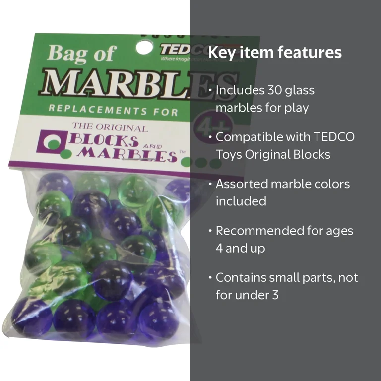 Marblesさま専用　KanazawaPOLES 122cm 30cm Tedco Toys The Original Blocks & Marbles - 30 Replacement Marbles