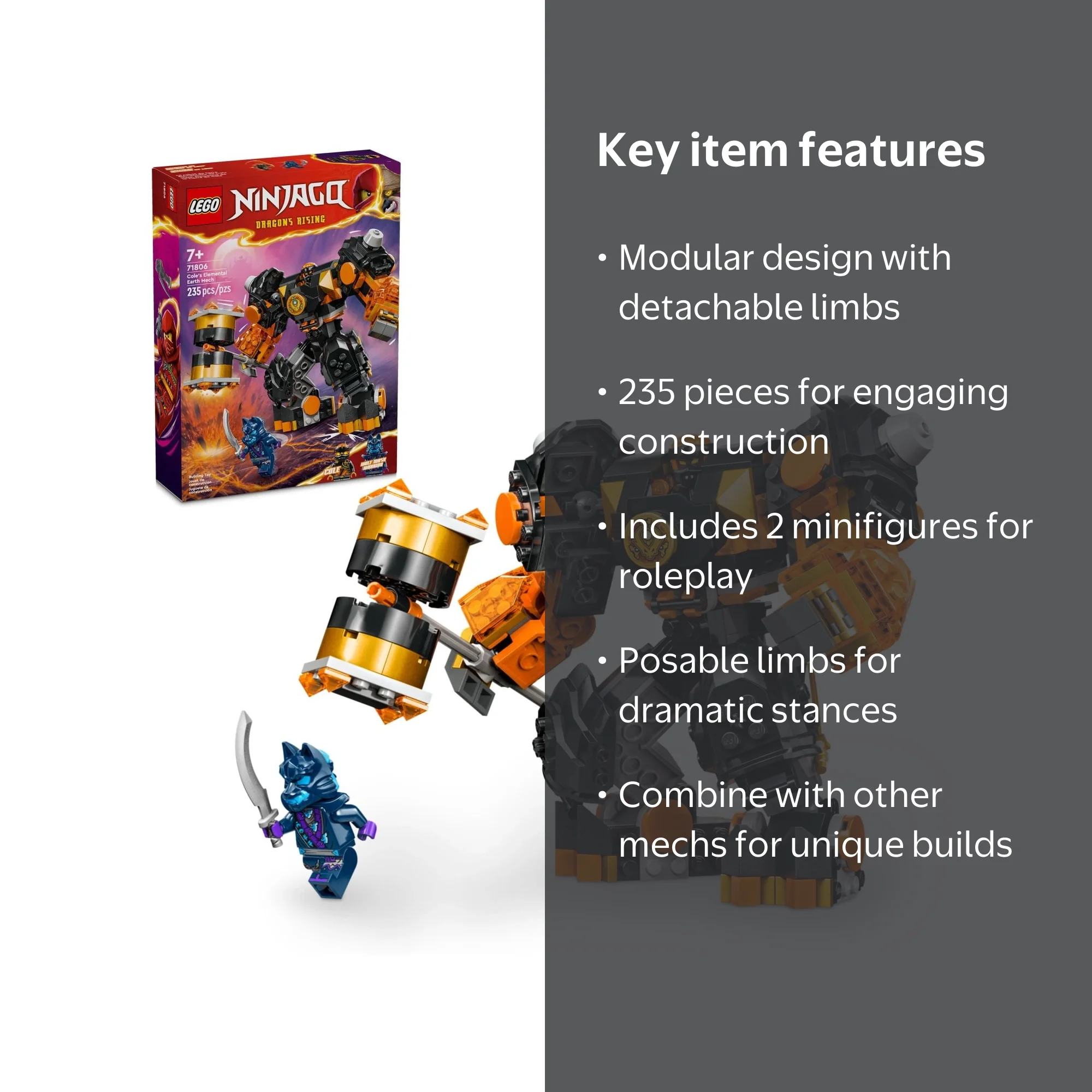 CHAPTER2 チームキット　ジレ　Mサイズ LEGO, NINJAGO Mini Action Figures, 71806, Collectible Ninja Toy