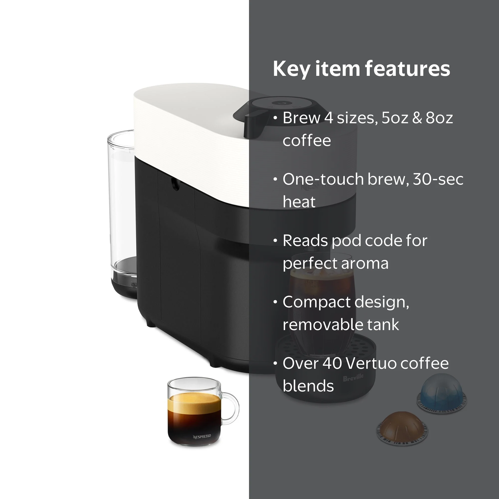 Nespresso Vertuo Pop Coffee and Espresso Maker by Breville