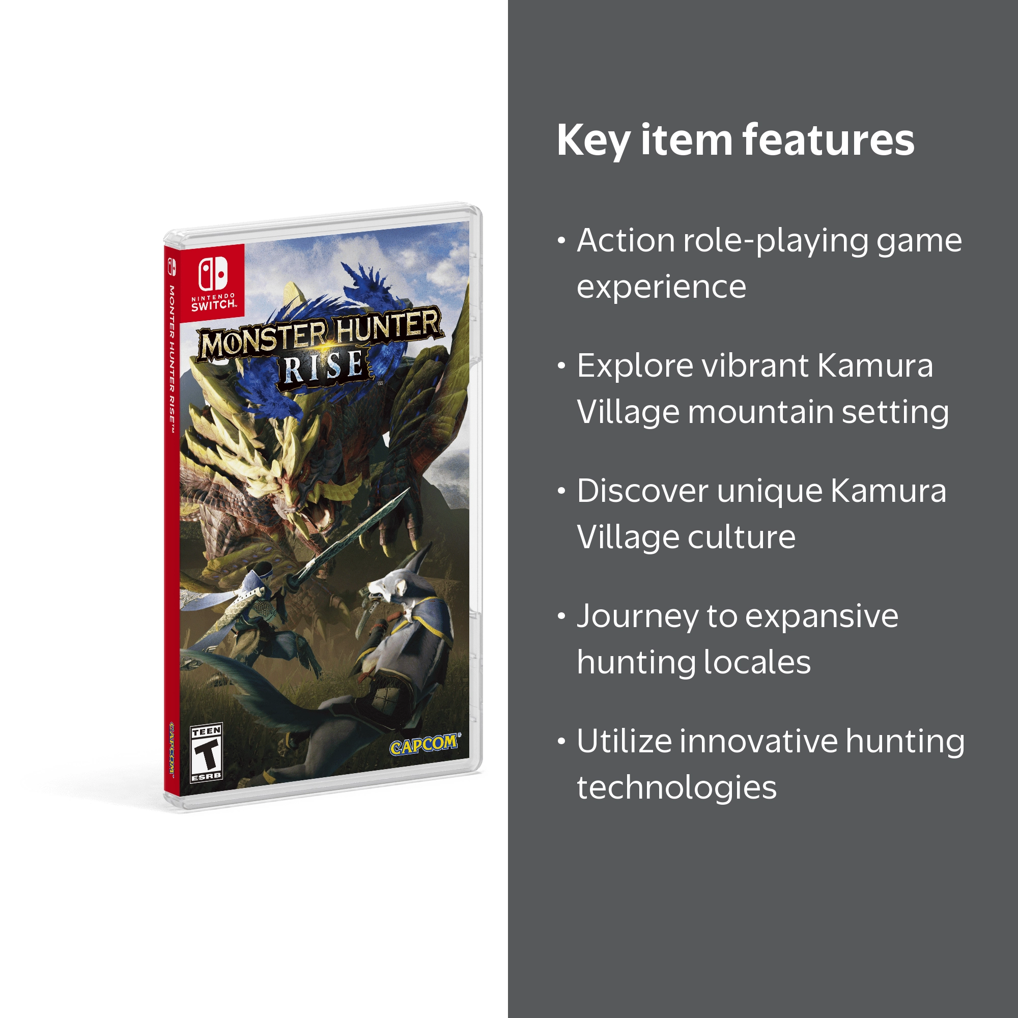 Capcom, Monster Hunter Rise, Nintendo Switch 013388410194, Action