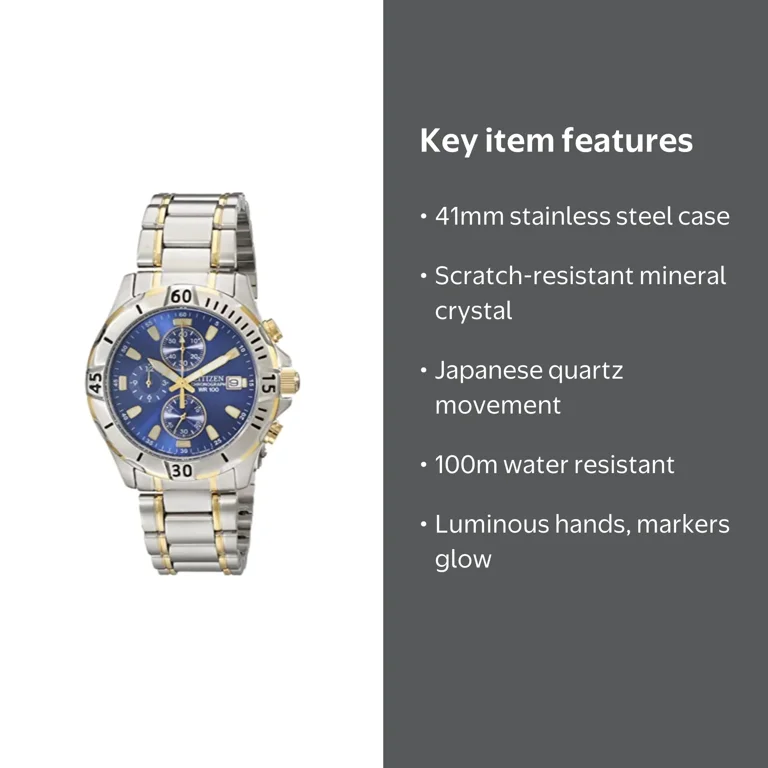 Citizen Men's Quartz Chronograph Watch, Two-Tone Steel, 41mm