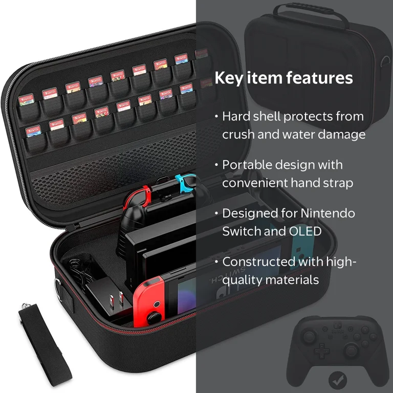 HEYSTOP Carrying Case for Nintendo Switch and OLED, Hard