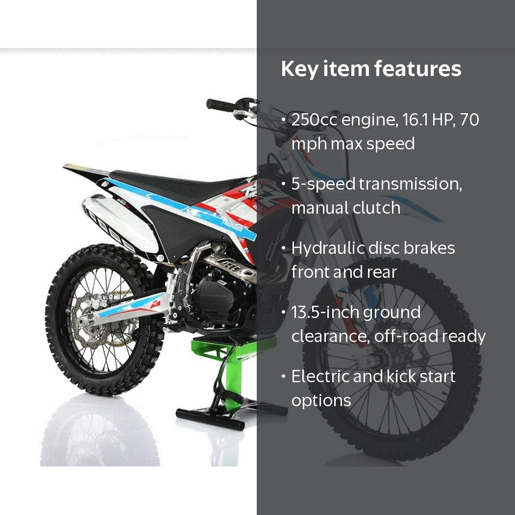 おしろ　藍良50個 APOLLO, Dirt Bike, RFZ250 250cc Air Cooled 4-Stroke, Red - Walmart.com