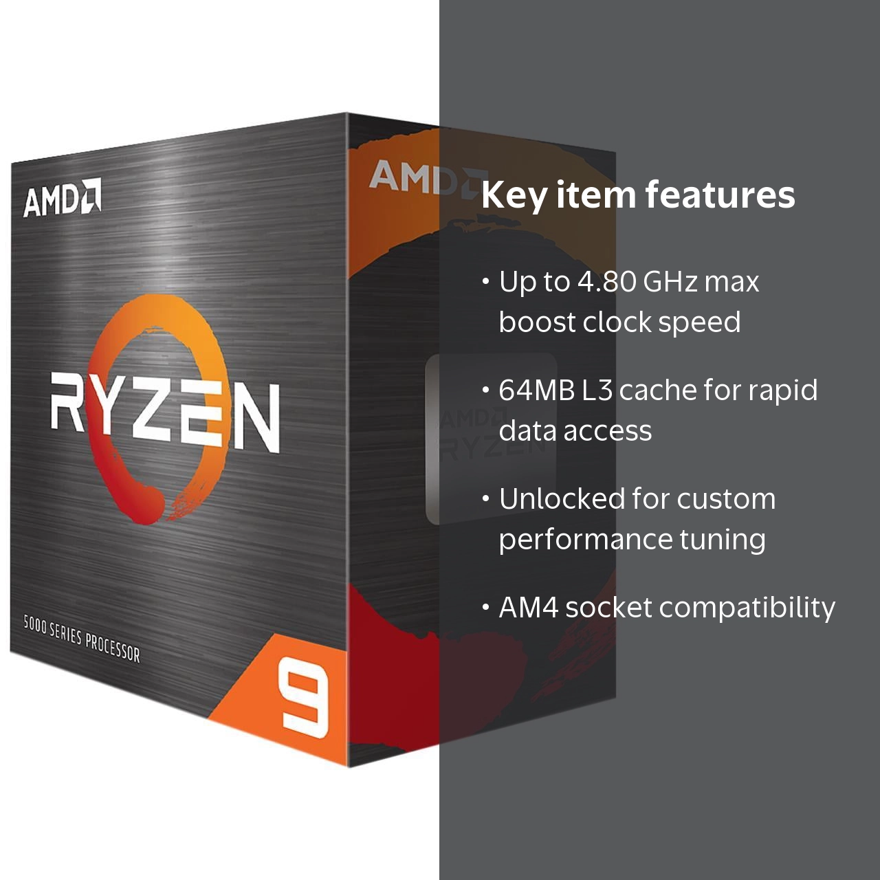 AMD, Desktop Processor, 16 Core, 32 Thread, Up to 4.80 GHz