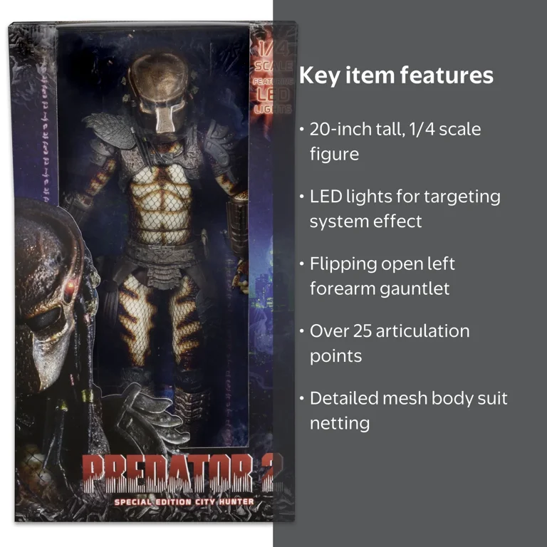 NECA - Predator - ¼ Scale Figure - City Hunter Predator with LED