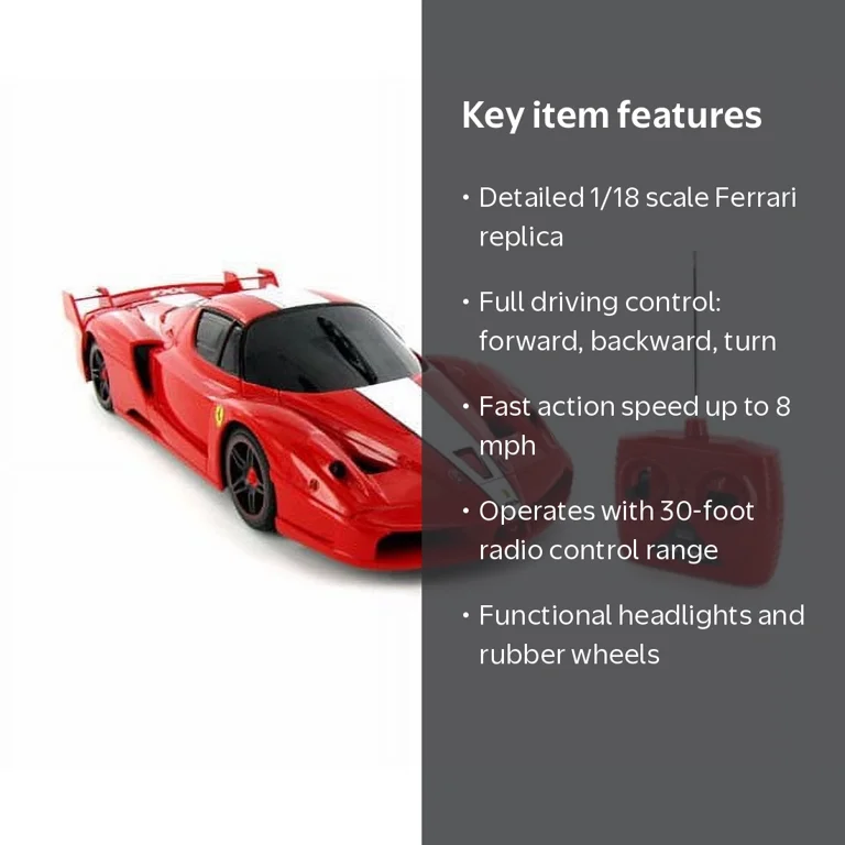 1/18 scale radio remote control ferrari fxx car with working
