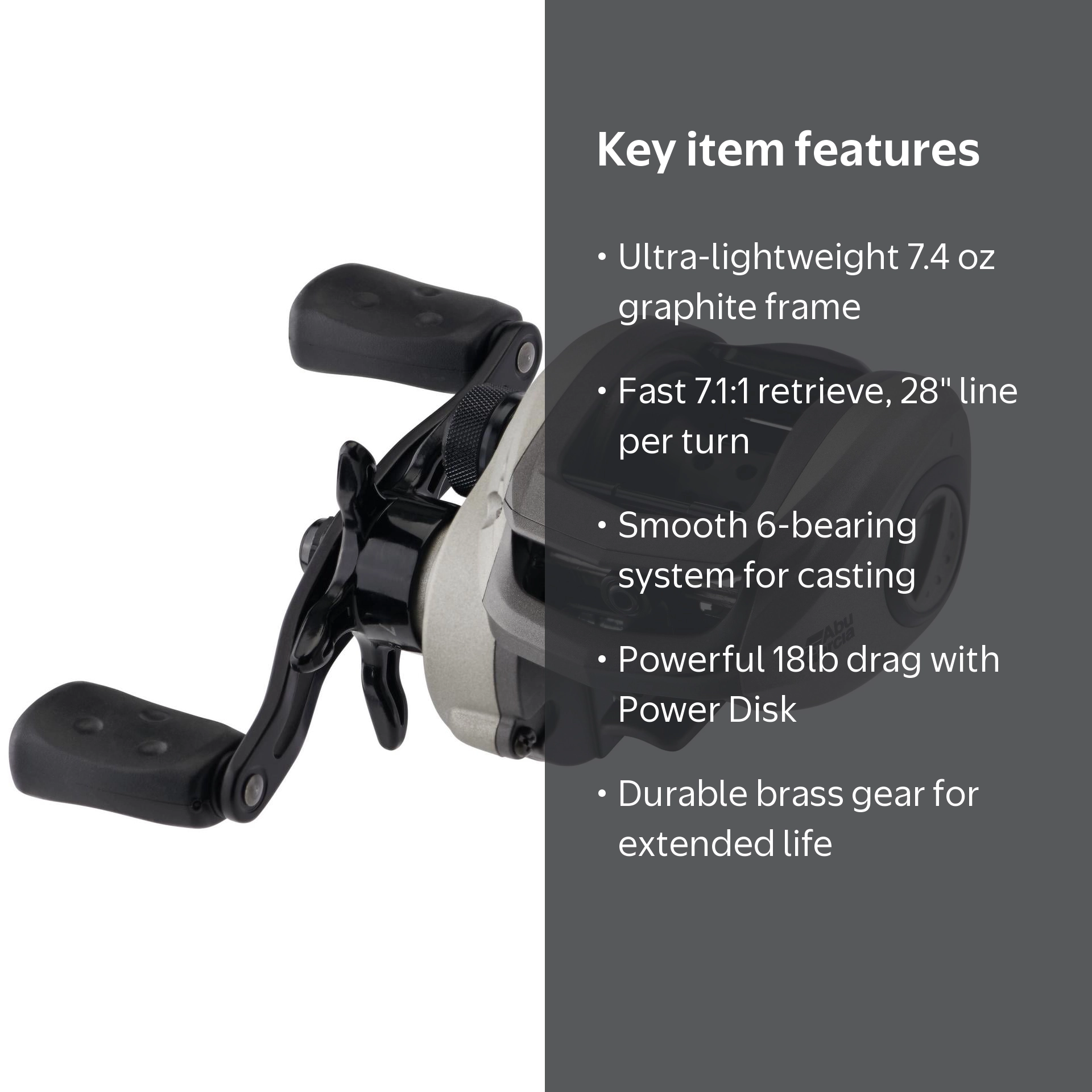 Abu Garcia Max Z Low Profile Baitcast Reel, LP Fishing Reel
