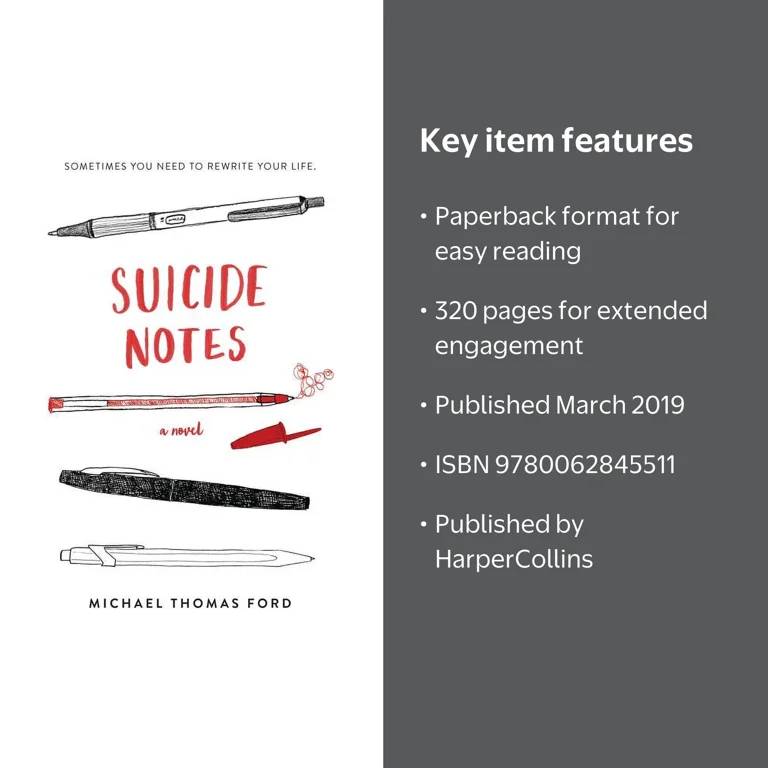 Michael Thomas Ford, Suicide Notes, ISBN 9780062845511, Paperback